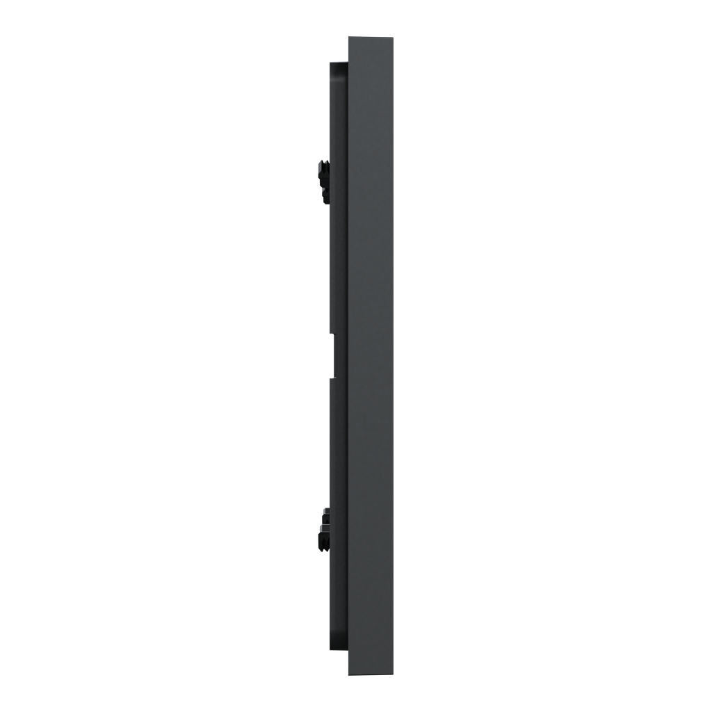 Unica Déco Essentielle - Plaque de finition - Anthracite - 2 postes horiz vert