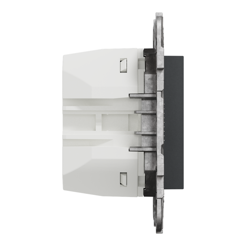 Unica - prise chargeur USB - C 65W forte puiss - 2 mod - anth - méca support fix