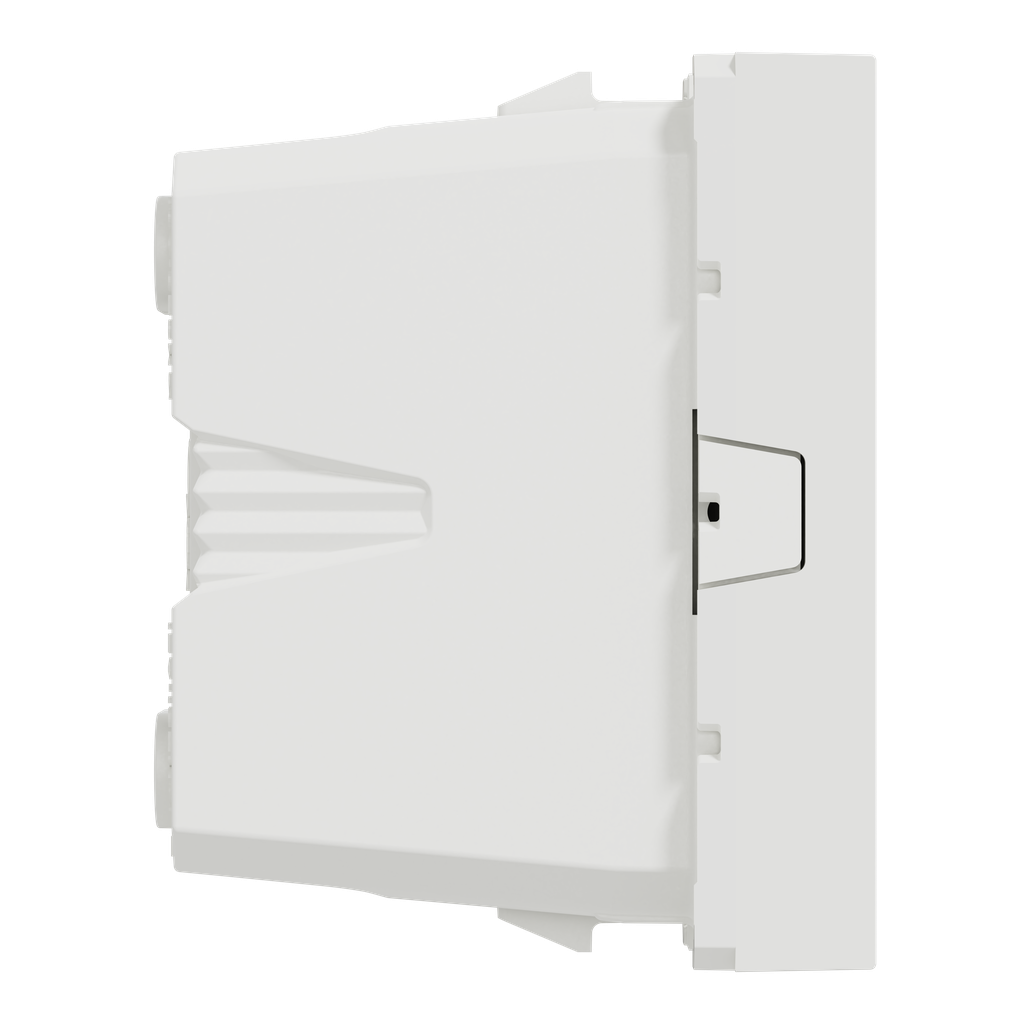 Unica - prise euroamericaine - 2P - 1 mod - Blanc - méca seul