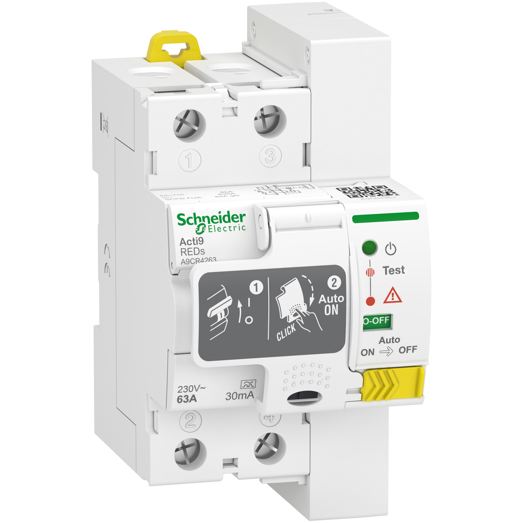 Acti9 REDs - interrupteur différentiel - 2P - 63A - 30mA - A