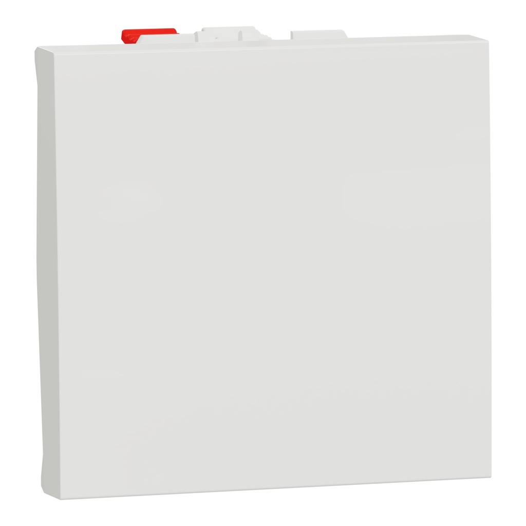 Unica - bouton-poussoir NO - 10A - connexion rapide - 2 mod - Blanc - méca seul