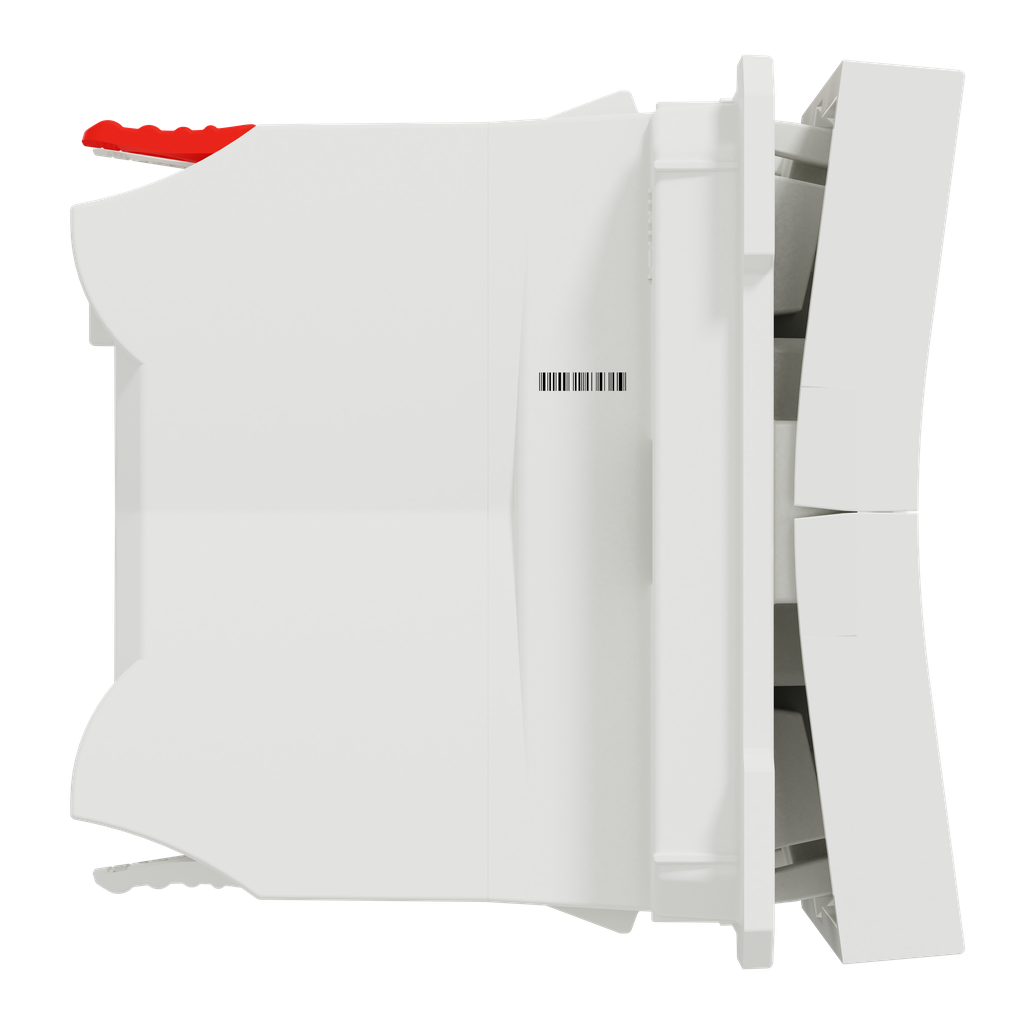 Unica - interrupteur volet-roulant - 3 touches - 6A - 2 mod - Blanc - méca seul