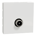 Unica - prise télévision - TV mâle - individuel - 2 mod - Blanc - méca seul