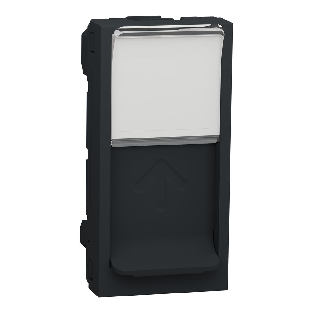 Unica - prise pour 1 RJ45 S-One - 1 mod - Anthracite - méca seul