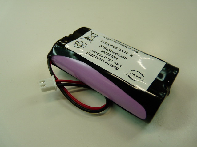Pack(s) Batterie Li-Ion 2x 18650 2S1P ST1 7.2V 3.5Ah JST