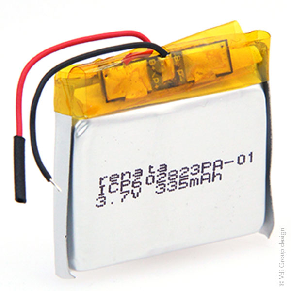 Batterie(s) Batterie Li-Po 1S1P ICP602823PA + PCM UN38.3 3.7V 350mAh fils