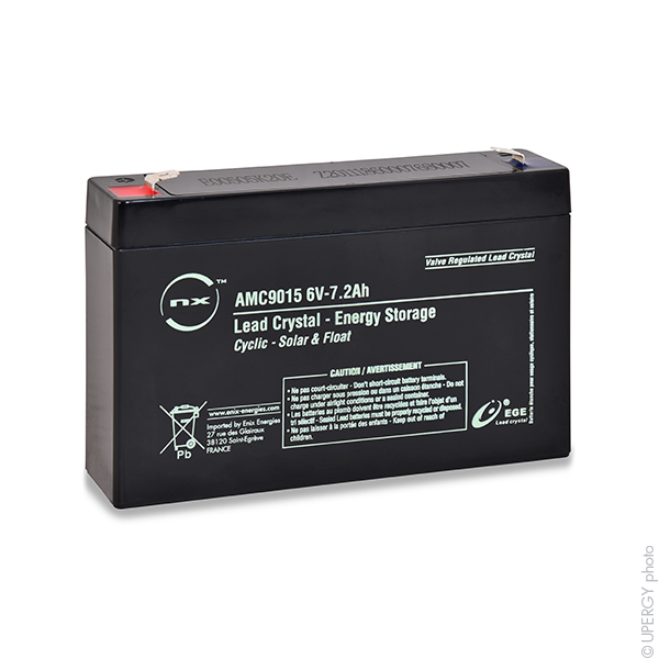 Batterie(s) Batterie lead crystal 3-CNFJ-7.2 6V 7.2Ah F6.35