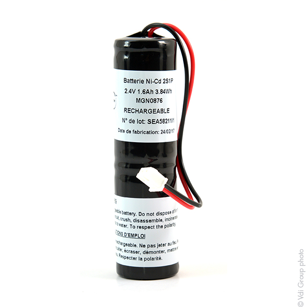 Pack(s) Batterie eclairage secours 2x SC HT 2S1P ST4 2.4V 1600mAh JST