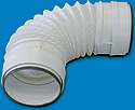 Conduit circulaire PVC souple + 2 manchons rigides à joints, D 125 mm, long 50cm