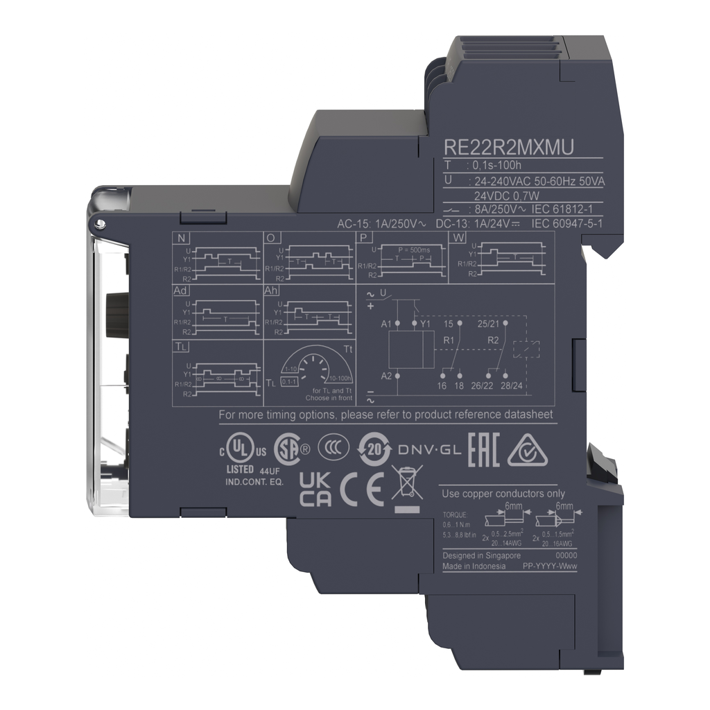 Harmony Time RE22 - Multifonctions - 2OF - 24Vcc/24…240Vca