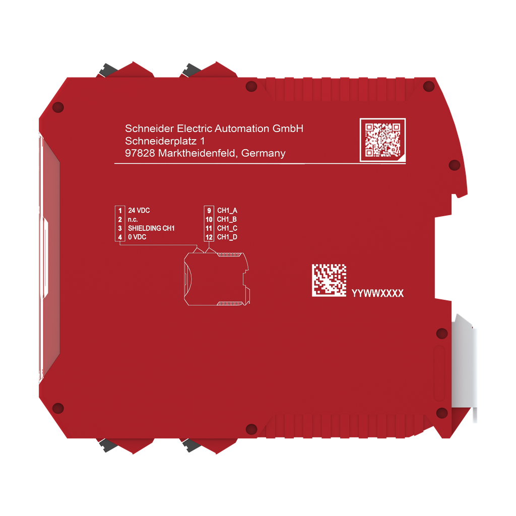 Preventa XPSMCM - extension de securite - 2 voies - connecteur à ressort