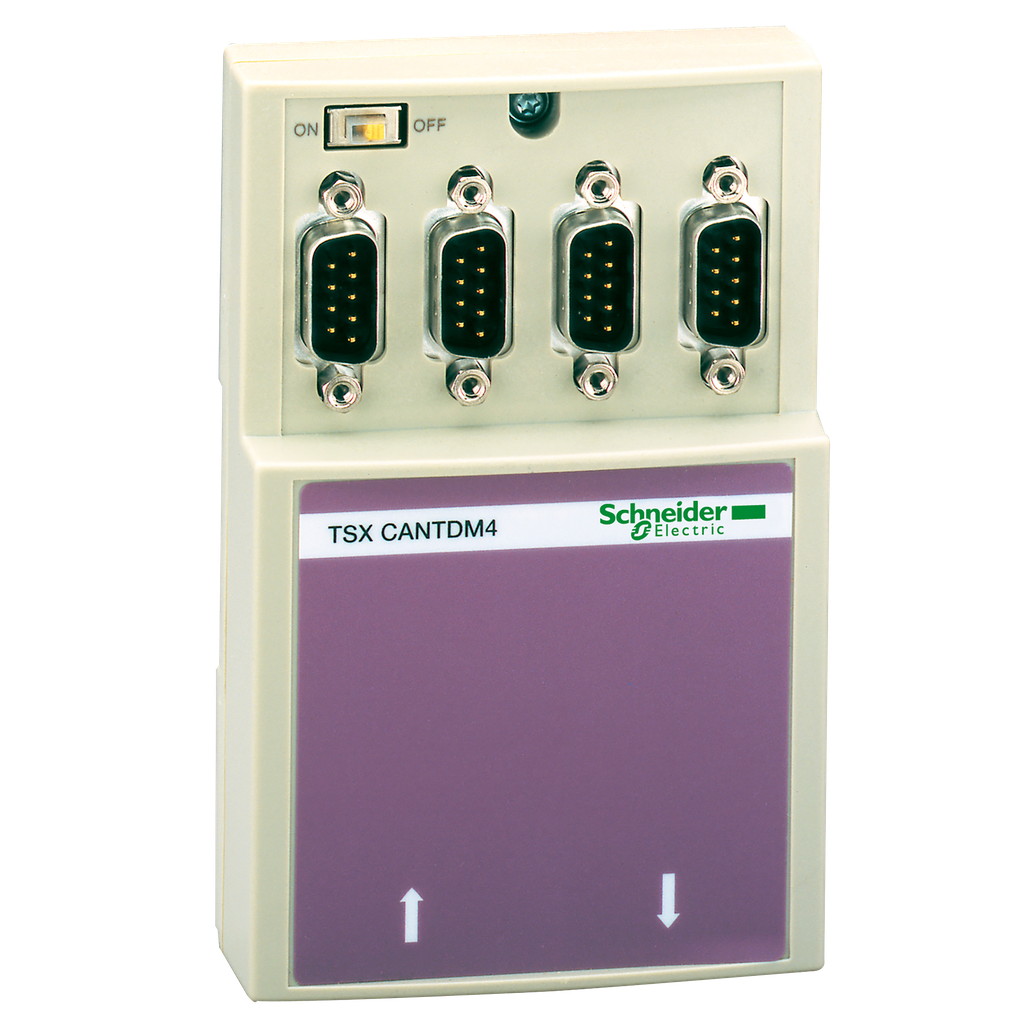 Modicon - boîtier de dérivation CANopen - 1 bornier à viset 4 SUB-D9