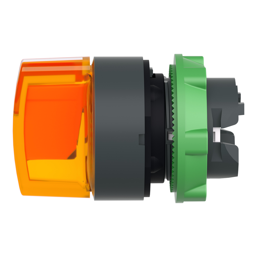 Harmony XB5 - tête bouton à manette lumineux - Ø22 - 3 pos fix - orange