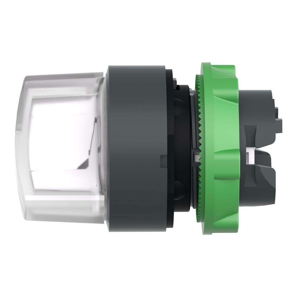 Harmony XB5 - tête bouton à manette lumineux - Ø22 - 2 pos à rap. - blanc