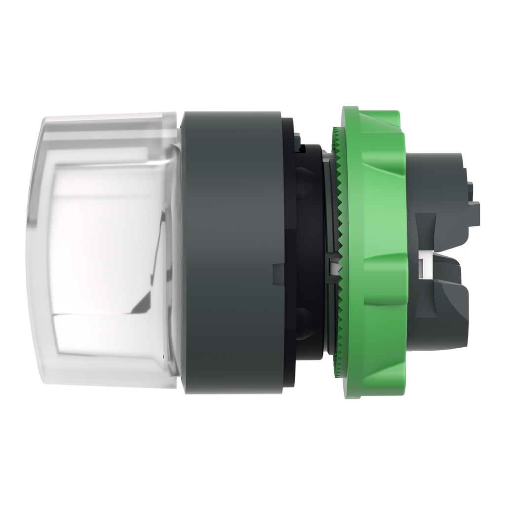 Harmony XB5 - tête bouton à manette lumineux - Ø22 - 3 pos rap DC - blanc