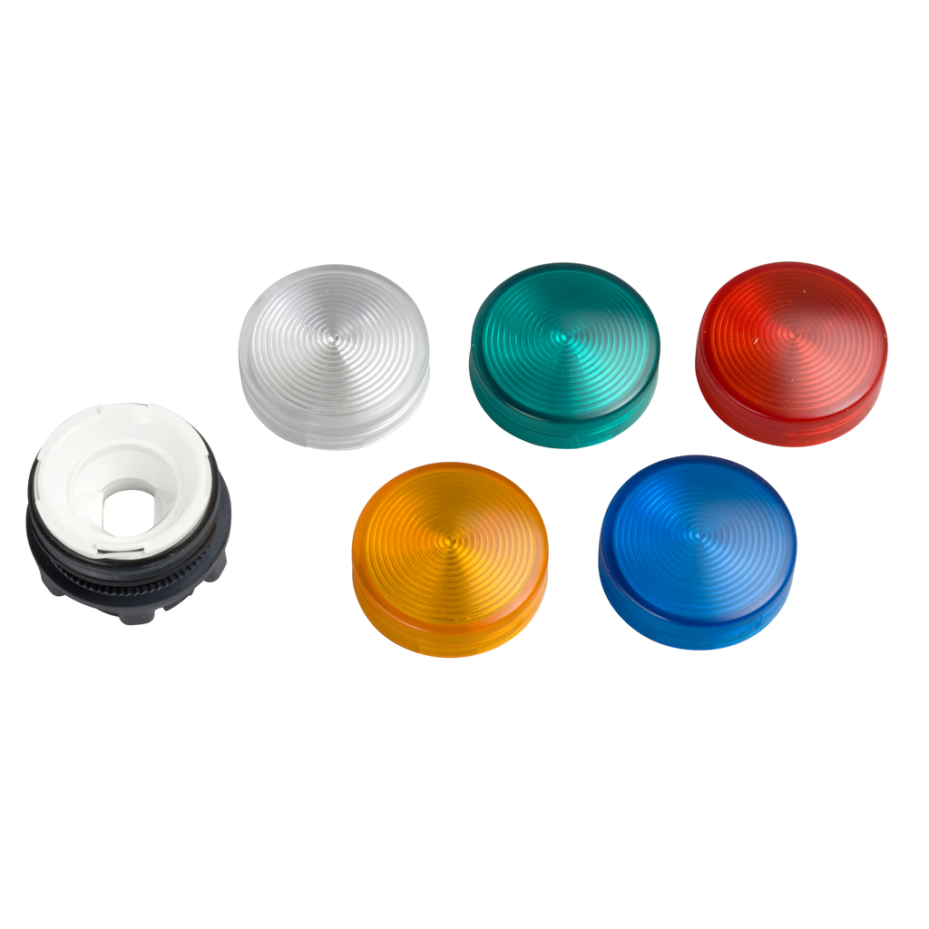 Harmony XB5 - tête voyant lumineux DEL - Ø22 - strié - pour étiq - 5 coul