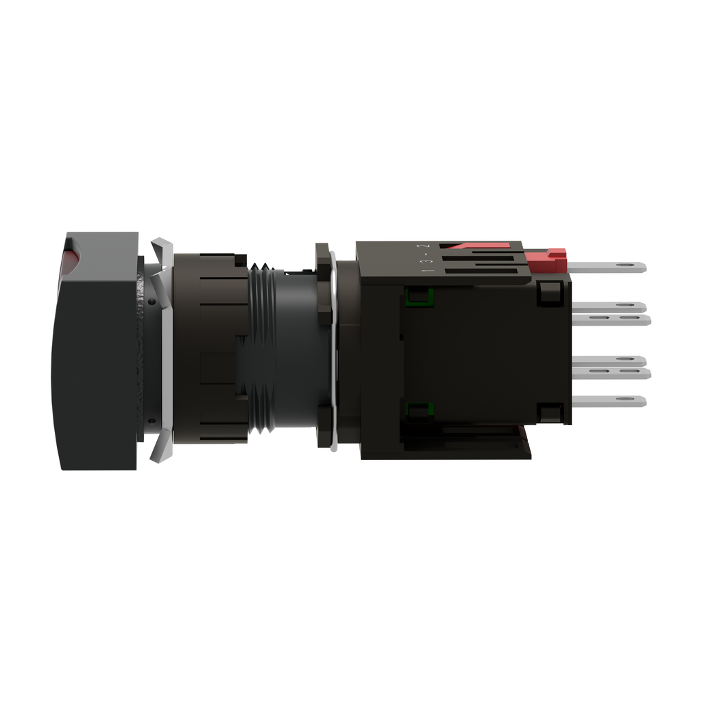 Harmony XB6 - bouton-pous. lum. - Ø16mm - à imp. affleurant - 24V - 1O - rouge
