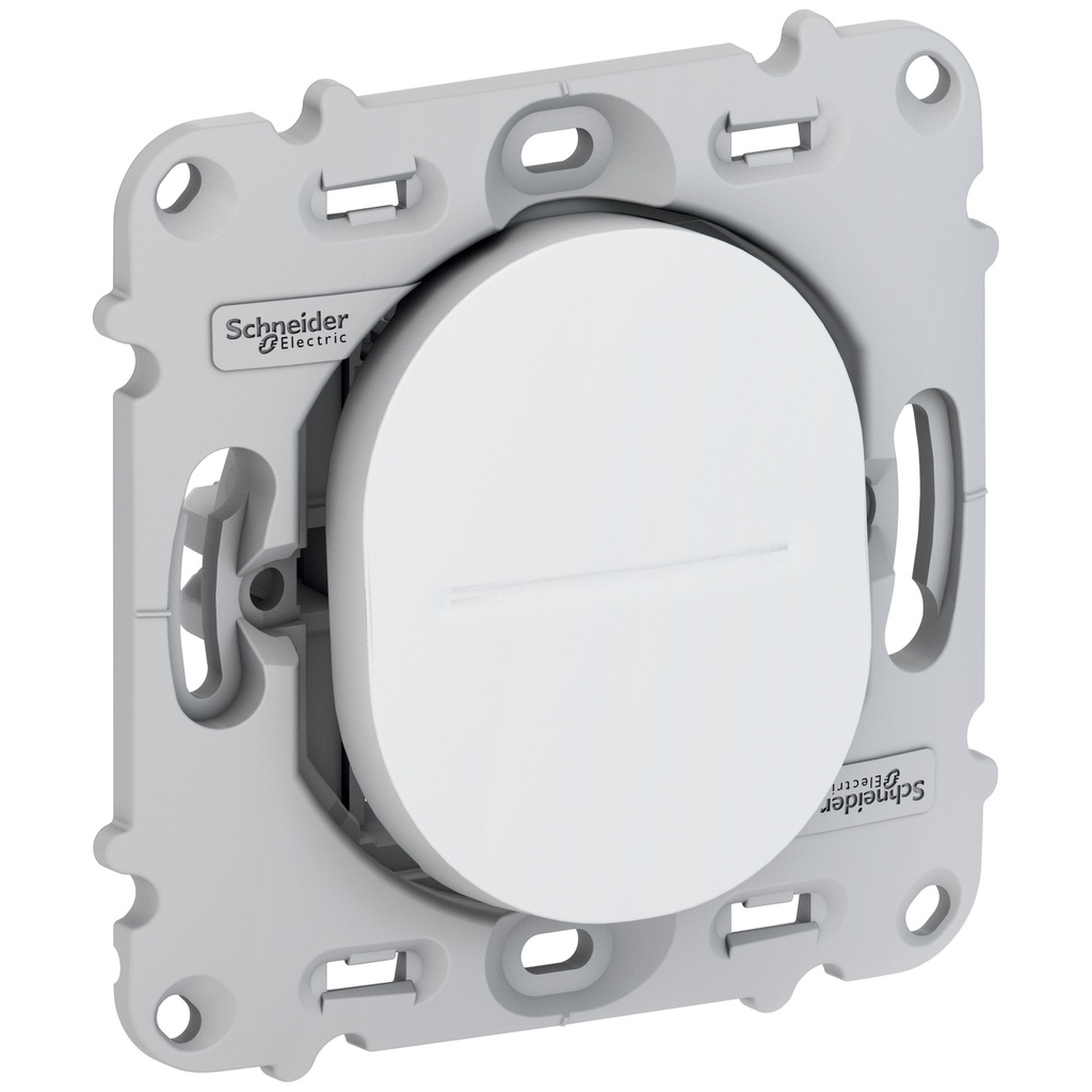 Ancien Ovalis - interrupteur - 10A - sans plaque de finition Blanc