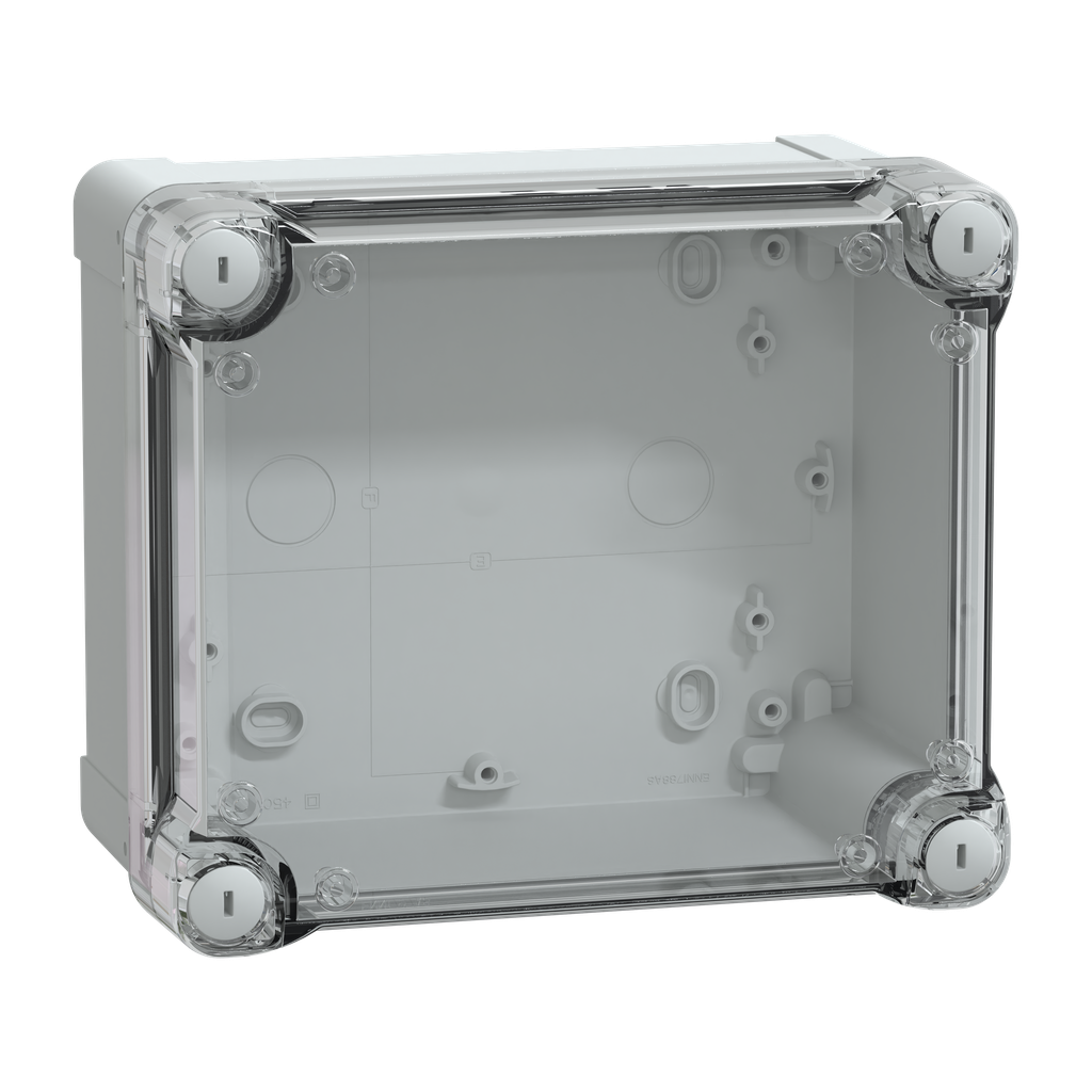 PanelSeT - boîte industrielle - Couvercle haut transparent - 192x164x105mm - ABS