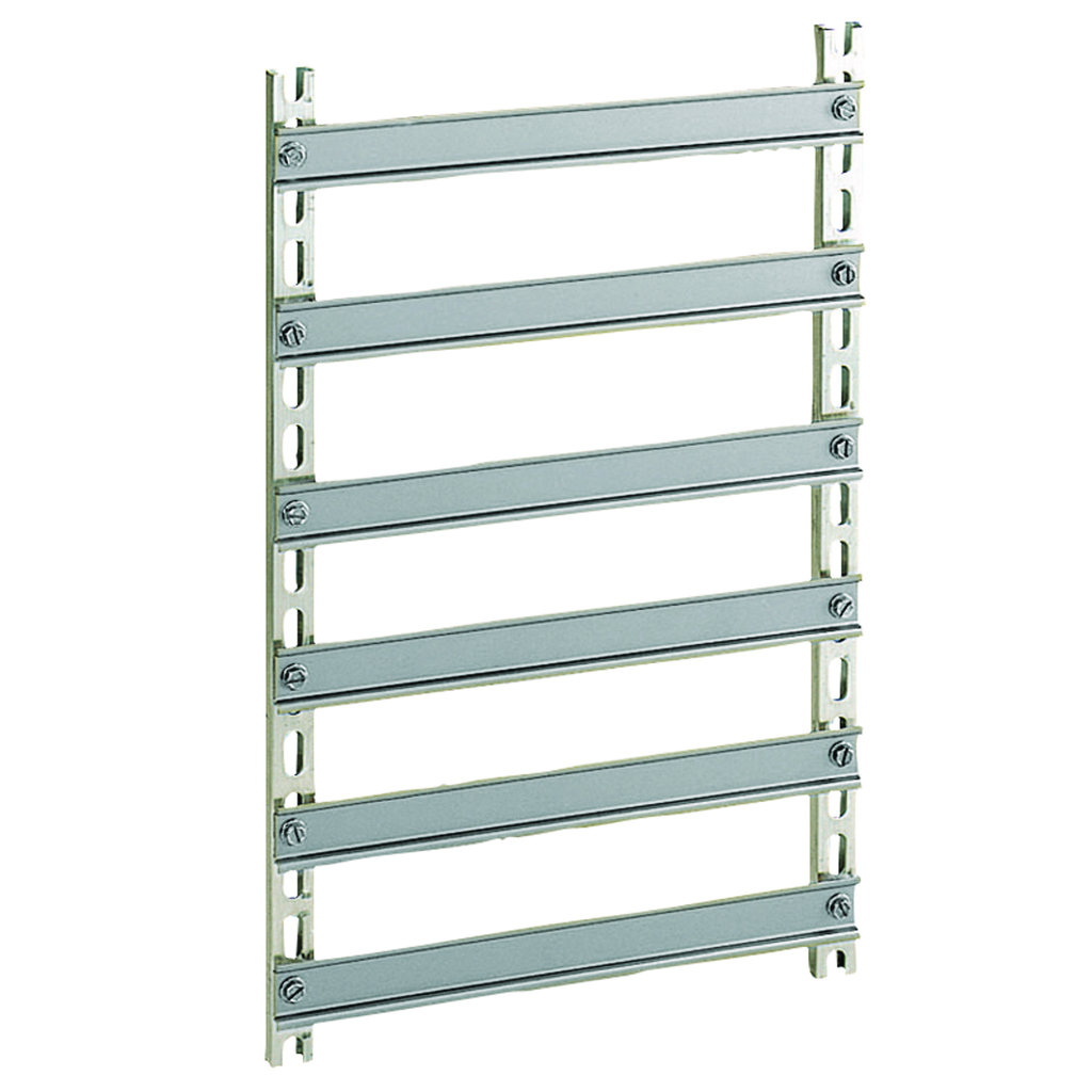 PanelSeT - châssis DIN symétrique - H600xL600mm - 6 rails profilés