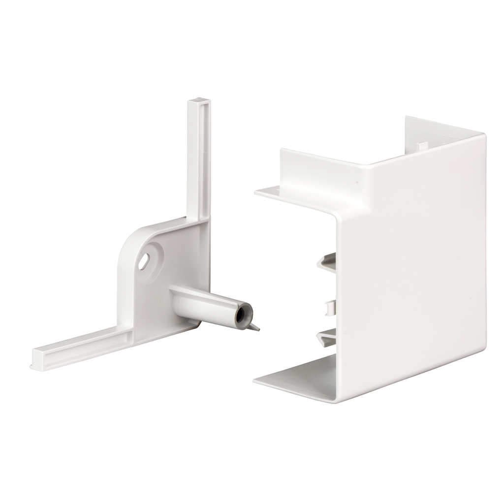 OptiLine 45 goulotte pvc blanc polaire 95 x 55 mm - angle plat 90°