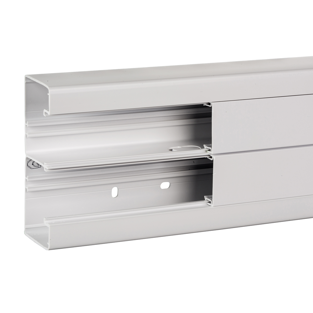 OptiLine 45 - goulotte PVC 2 compartiments 140x55x2000mm - au mètre linéaire