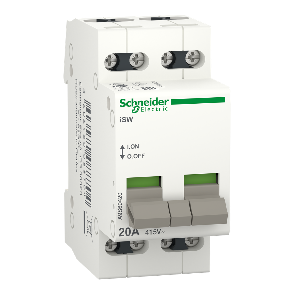 Acti9, iSW interrupteur de commande 4P 20A 415VCA