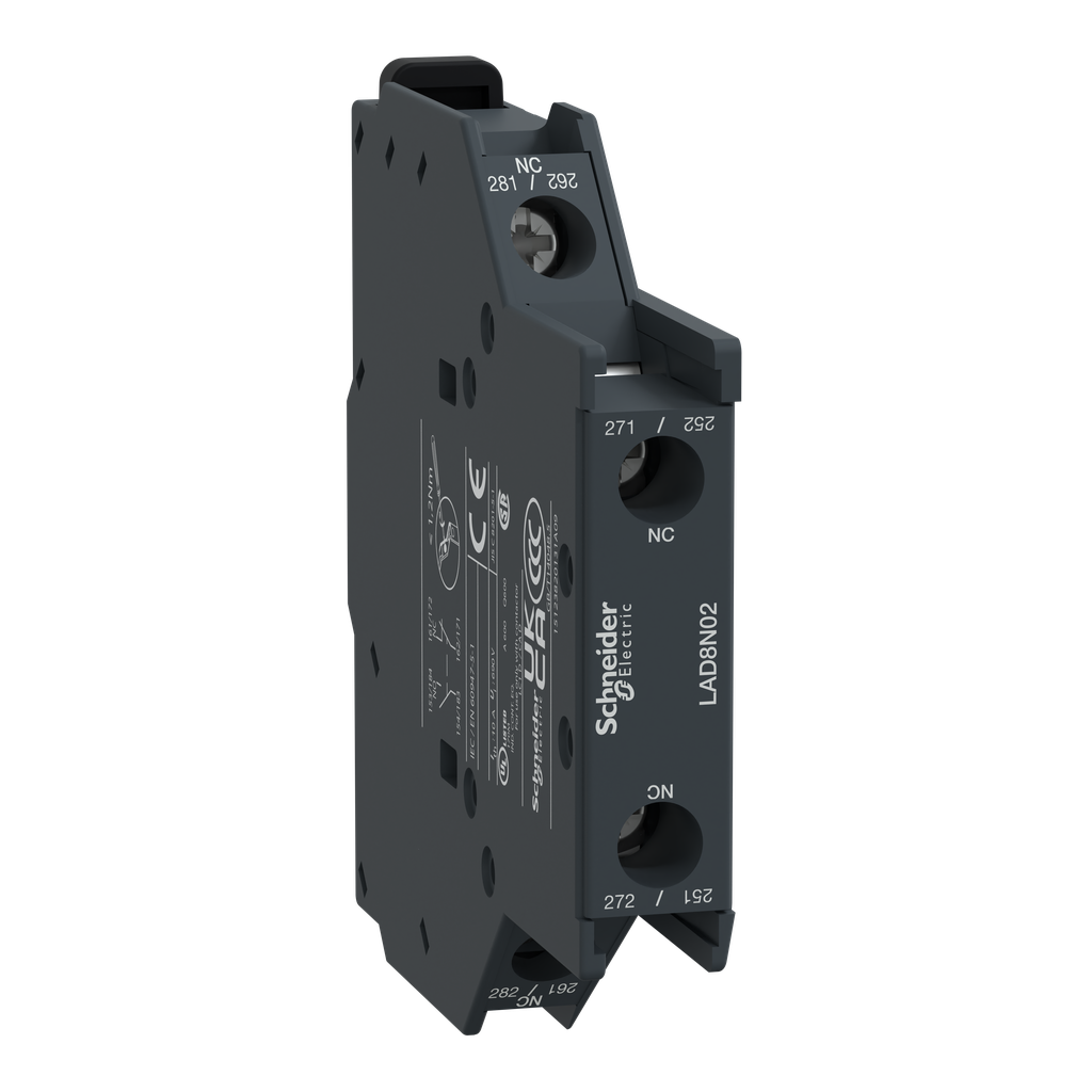 TeSys D - bloc contacts auxiliaires latéraux - 0F+2O - bornes vis-étriers