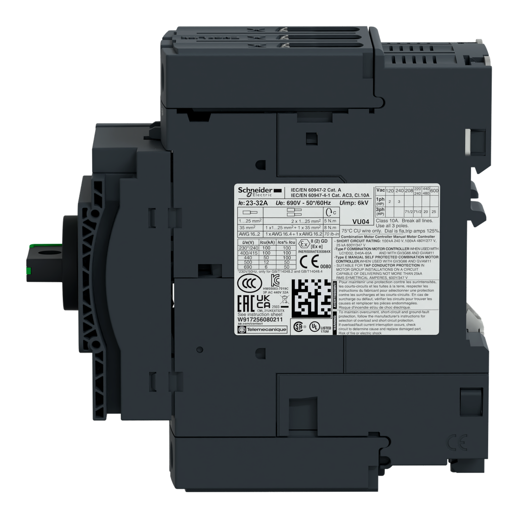 TeSys GV3L - disjoncteur moteur - 25A - 3P 3d - déclencheur magnétique