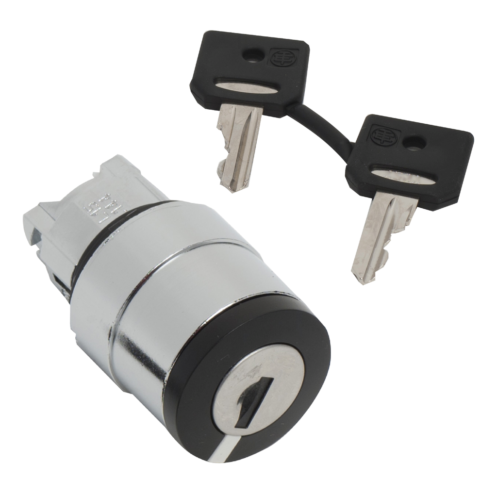 Harmony XB4 - tête bouton tournant à clé 458A - Ø22 - 3 pos fix - retr C