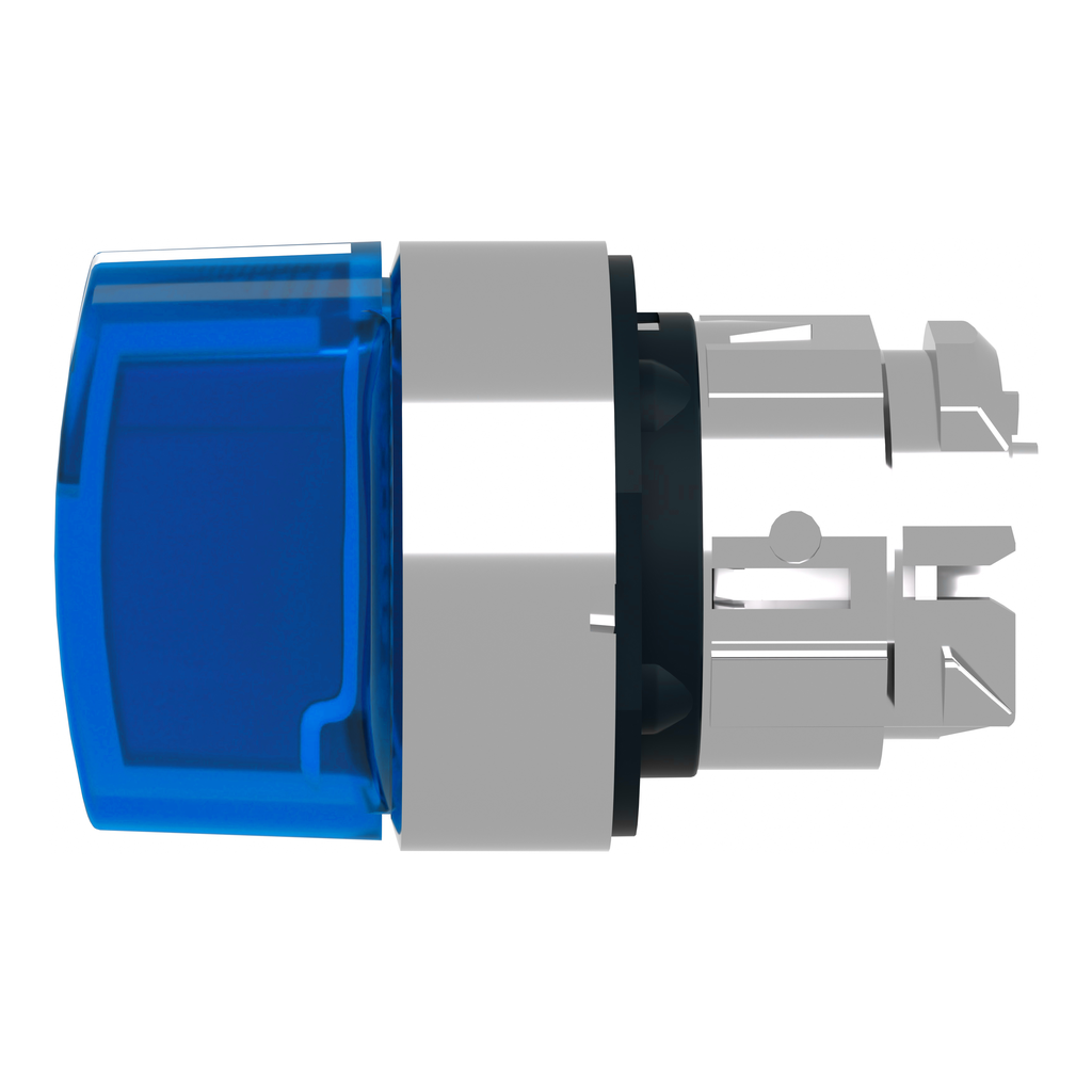 Harmony XB4 - tête bouton à manette lumineux - Ø22 - 3 pos rap C - bleu