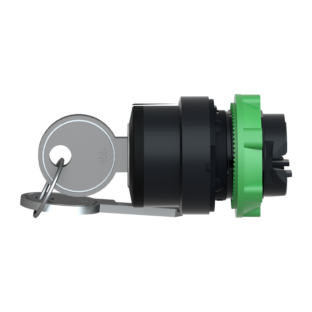 Harmony XB5 - tête bouton tournant à clé 455 - Ø22 - 2 pos fix - retr G