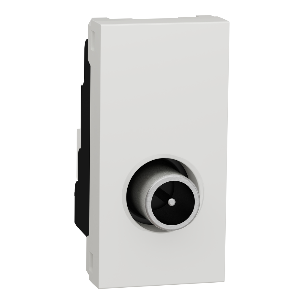 Unica - prise télévision - TV mâle - individuel - 1 mod - Blanc anti - méca seul