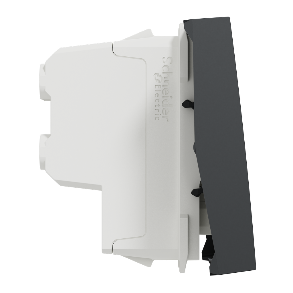 Unica - interrupteur bipolaire lumineux (indication) - 2 mod - Anthr - méca seul