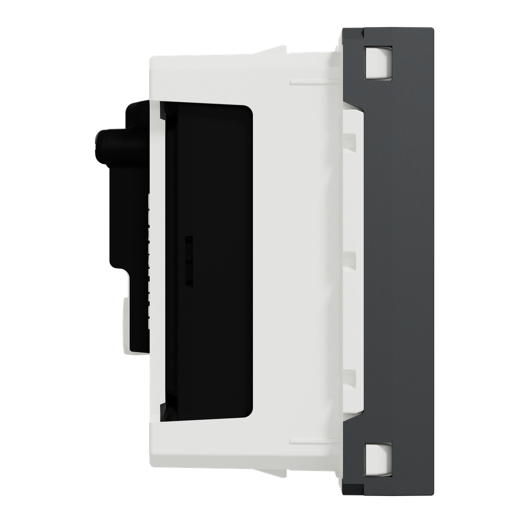 Unica - prise TV + FM - individuel - 2 mod - Anthracite - méca seul