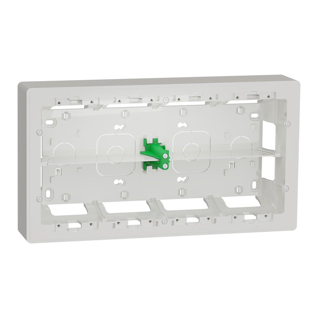 Unica - boîte de concentration saillie - 2 rang de 10 mod - Blanc anti - à compl