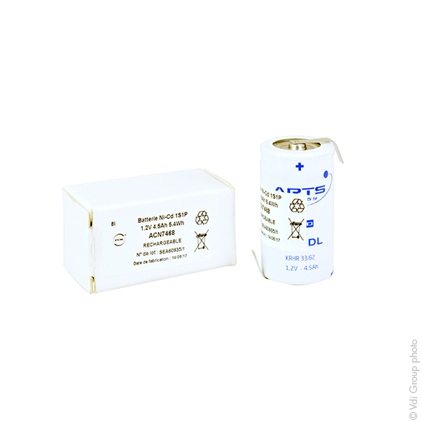 Accumulateur(s) Accus Nicd industriels VRE D4500 1.2V 4.5Ah HBL