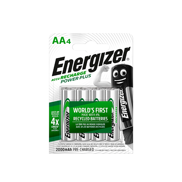 Blister(s) x 4 Accus Nimh blister x4 AA ENERGIZER RECHARGEABLE NH15-2000 1.2V 20