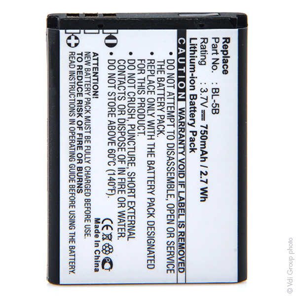 Blister(s) x 1 Batterie téléphone portable pour Nokia 3.7V 750mAh