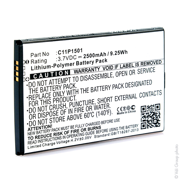 Blister(s) x 1 Batterie téléphone portable pour Asus 3.7V 2500mAh