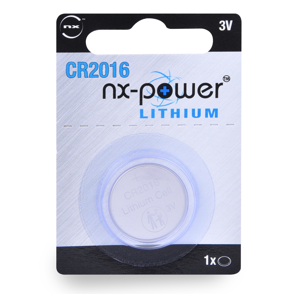 Blister(s) x 1 Pile bouton lithium blister CR2016 3V 80mAh