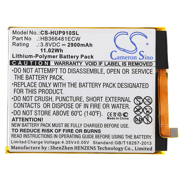 Blister(s) x 1 Batterie téléphone portable pour Huawei 3.8V 2900mAh
