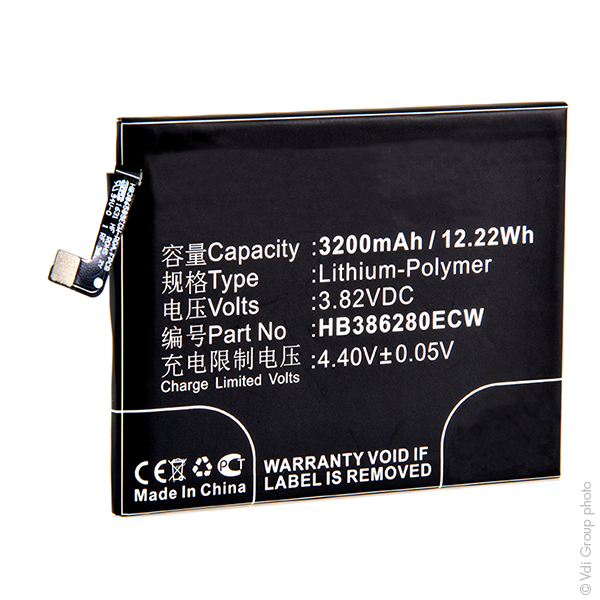 Batterie(s) Batterie téléphone portable pour Huawei 3.82V 3200mAh
