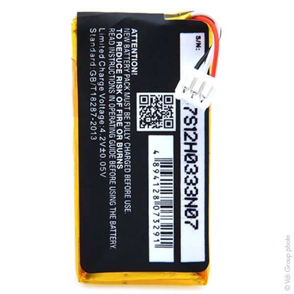 Batterie(s) Batterie casque audio 3.7V 180mAh