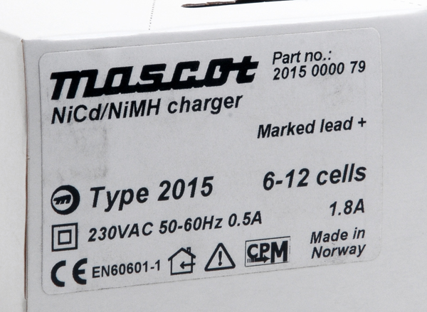 Unité(s) Chargeur NiCd/NiMH 6 à 12 cellules/1.8A 230V Mascot 2015