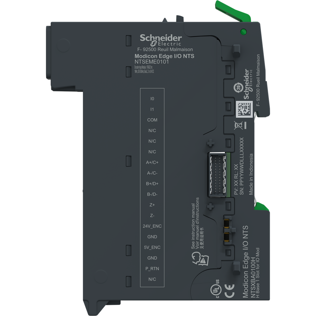EdgeIO NTS Module+Base Entrée Codeur x1 - RS422 Inc.1MHz-SII 500kHz-BissC,+2E