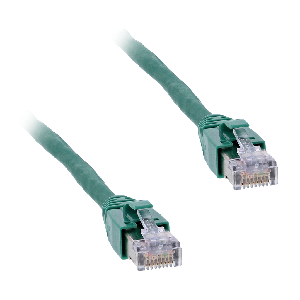 CABLE DE RACCORDEMENT, CA T.7, VERT, 1,0M