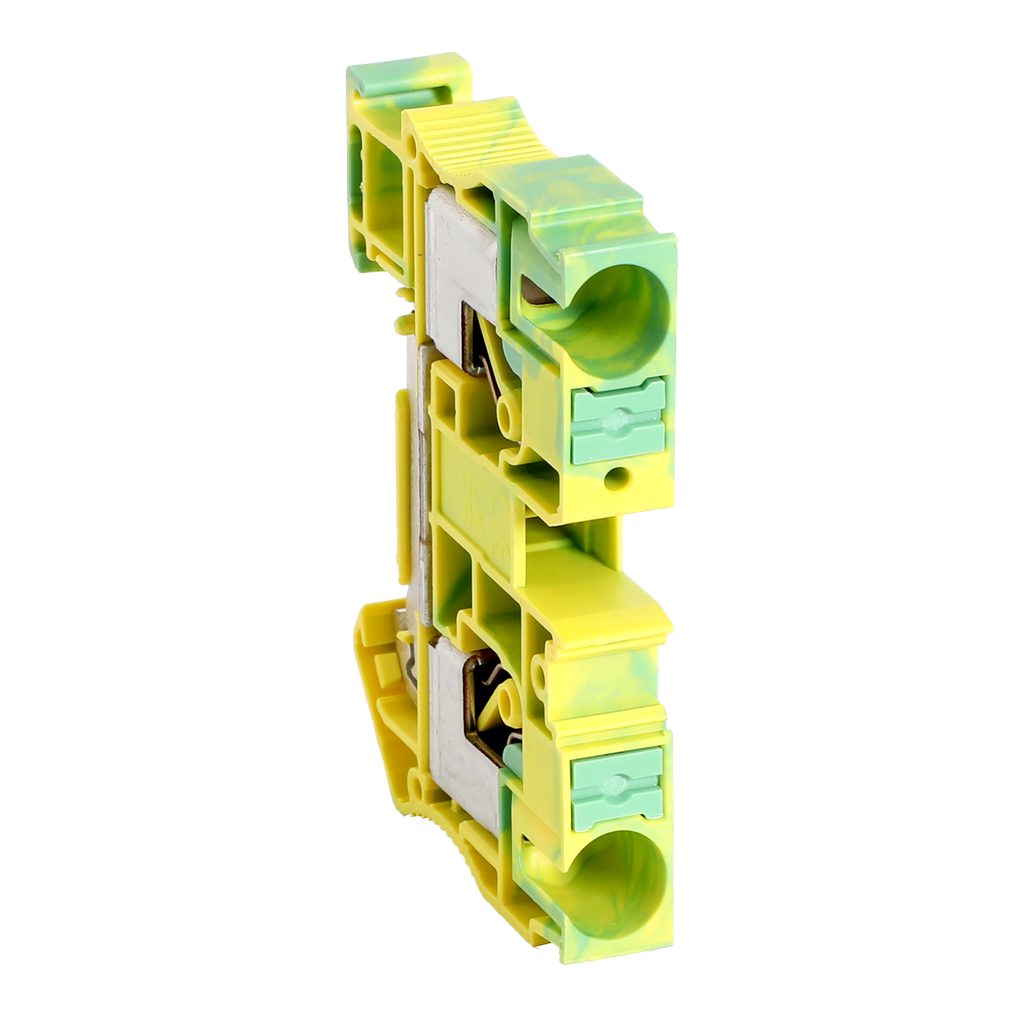 Linergy - Borne push in - conducteur de protection - 2PTS - 10mm² - vert/jaune