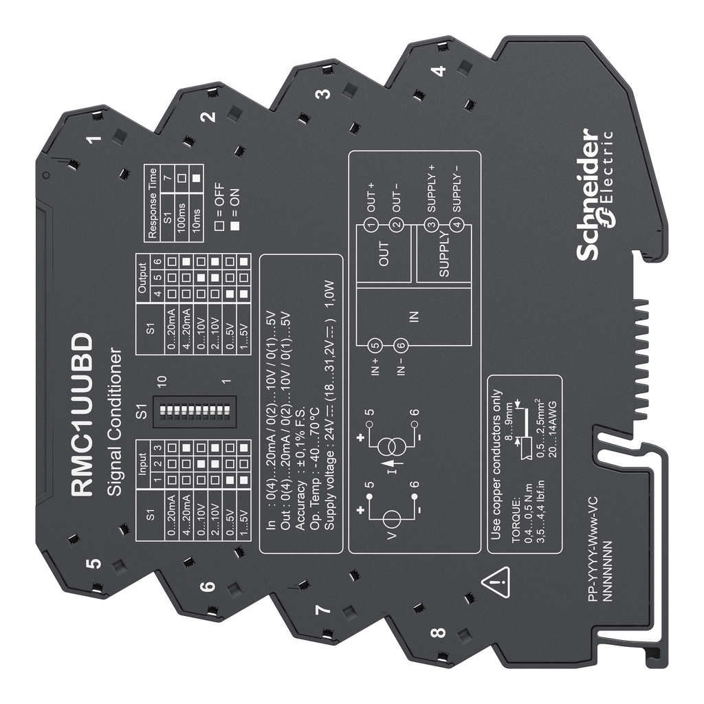 Harmony Convertisseur 0-10Vdc ou 0/4-20mA vers 0-10Vdc ou 0/4-20mA