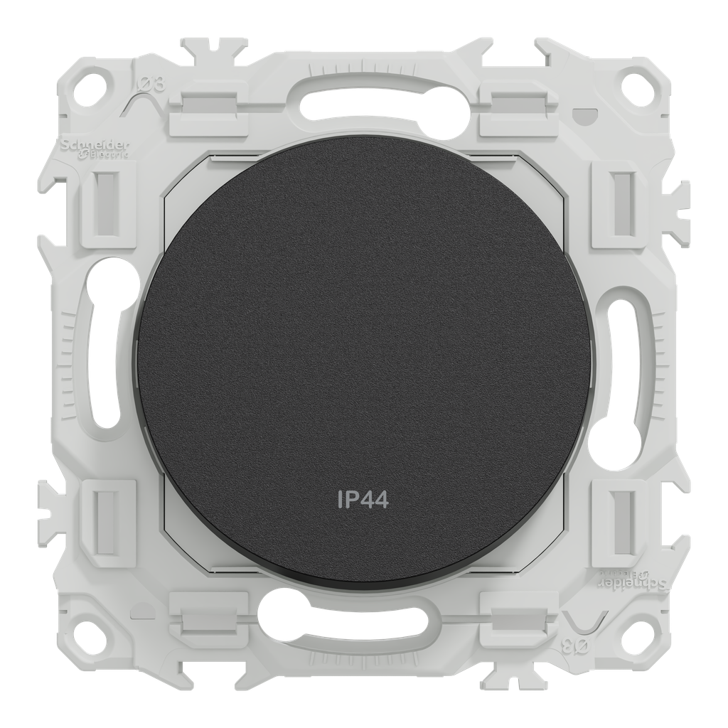 Odace - va-et-vient ou poussoir complet - IP44 - 10AX - noir onyx